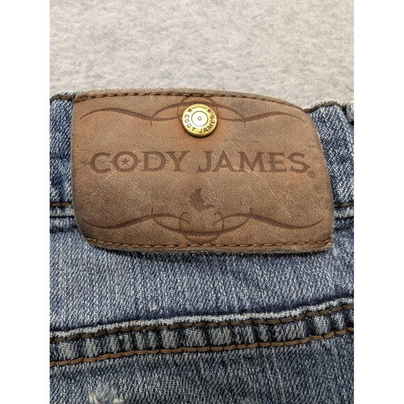 Cody James Jeans Mens 34x32 Blue Bootcut Western Stretch Denim Distressed Faded - Picture 12 of 16
